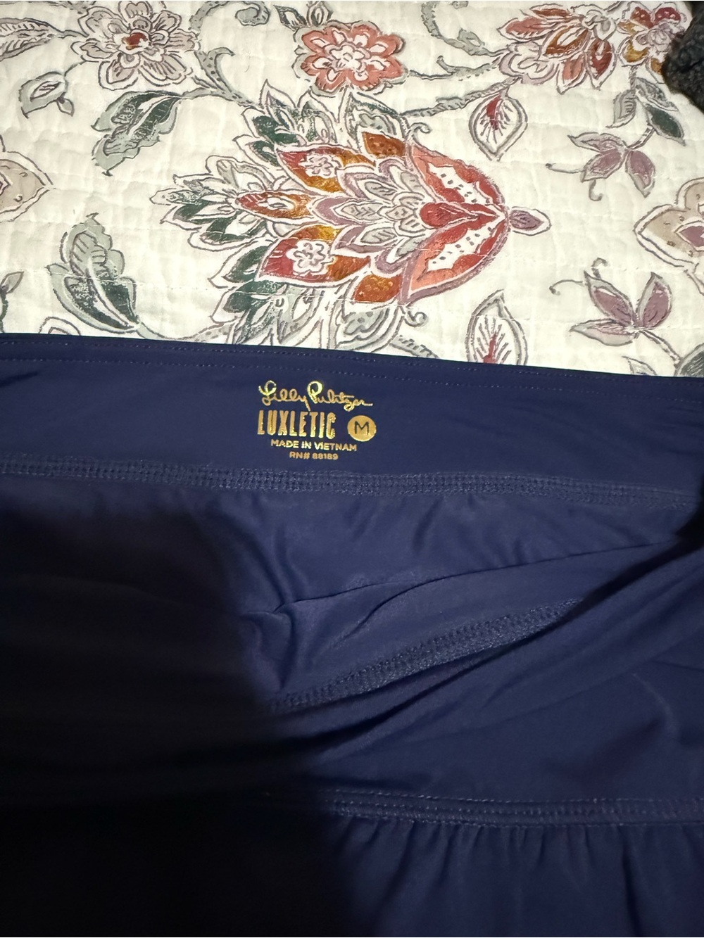 Lilly Pulitzer Navy Scalloped Tiered Mini Skirt - Picture 2 of 2